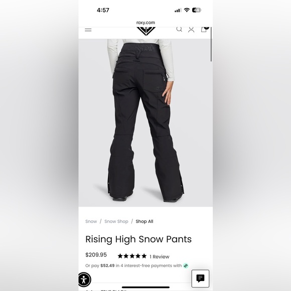 Roxy Rising High Snow Pants - Picture 6 of 13